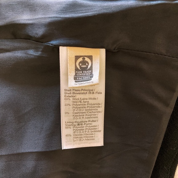 Madewell Sherpa-Collar Asymmetric Zip-Front Black Wool Jacket - S - Picture 7 of 10